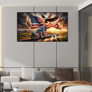 American Eagle 70*40CM (canvas) Full Round Drill Diamond Painting