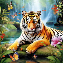 Load image into Gallery viewer, Forest Tiger 30*30CM (canvas) Full Round Drill Diamond Painting
