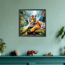 Load image into Gallery viewer, Forest Tiger 30*30CM (canvas) Full Round Drill Diamond Painting
