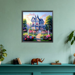 Garden House 30*30CM (canvas) Full Round Drill Diamond Painting