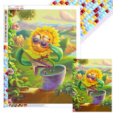 Load image into Gallery viewer, Funny Sunflower 45*60CM (canvas) Full Square Drill Diamond Painting
