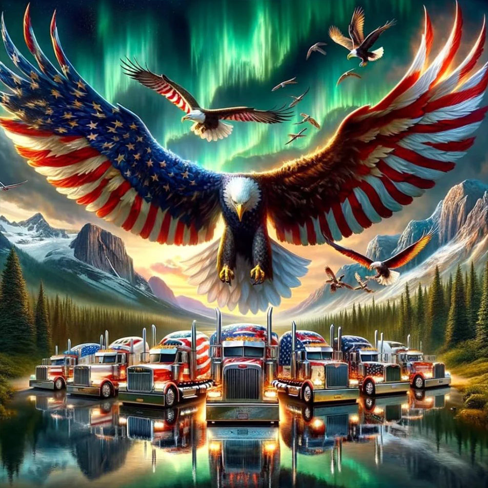 American Eagle 30*30CM (canvas) Full Round Drill Diamond Painting