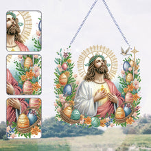 Load image into Gallery viewer, Acrylic Jesus Easter Egg Single-Sided 5D DIY Diamond Painting Hanging Pendant
