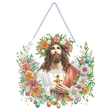 Load image into Gallery viewer, Acrylic Jesus Easter Egg Single-Sided 5D DIY Diamond Painting Hanging Pendant
