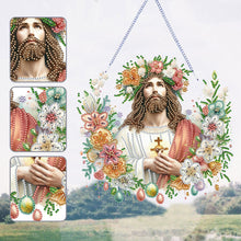 Load image into Gallery viewer, Acrylic Jesus Easter Egg Single-Sided 5D DIY Diamond Painting Hanging Pendant
