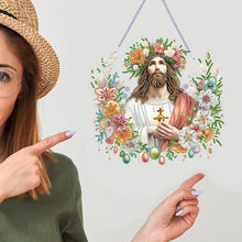 Load image into Gallery viewer, Acrylic Jesus Easter Egg Single-Sided 5D DIY Diamond Painting Hanging Pendant
