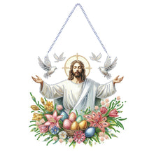 Load image into Gallery viewer, Acrylic Jesus Easter Egg Single-Sided 5D DIY Diamond Painting Hanging Pendant
