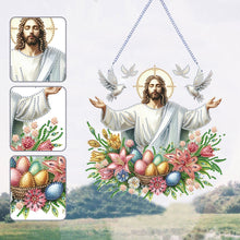 Load image into Gallery viewer, Acrylic Jesus Easter Egg Single-Sided 5D DIY Diamond Painting Hanging Pendant
