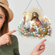 Load image into Gallery viewer, Acrylic Jesus Easter Egg Single-Sided 5D DIY Diamond Painting Hanging Pendant
