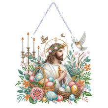 Load image into Gallery viewer, Acrylic Jesus Easter Egg Single-Sided 5D DIY Diamond Painting Hanging Pendant
