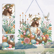 Load image into Gallery viewer, Acrylic Jesus Easter Egg Single-Sided 5D DIY Diamond Painting Hanging Pendant
