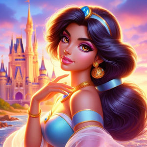 Beautiful Modern Princess Jasmine 30*30CM (canvas) Full Round Drill Diamond Painting