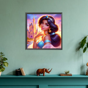 Beautiful Modern Princess Jasmine 30*30CM (canvas) Full Round Drill Diamond Painting
