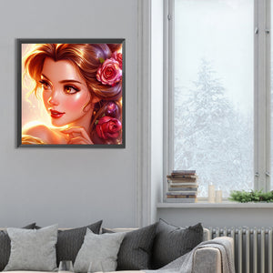 Beautiful Modern Princess Belle 30*30CM (canvas) Full Round Drill Diamond Painting