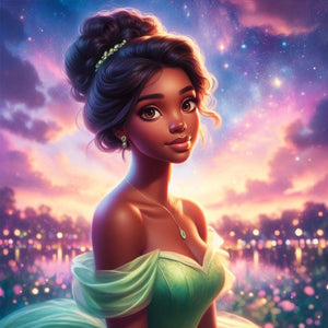 Beautiful Modern Princess Tiana 30*30CM (canvas) Full Round Drill Diamond Painting