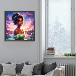 Beautiful Modern Princess Tiana 30*30CM (canvas) Full Round Drill Diamond Painting