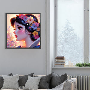 Beautiful Modern Snow White Princess 30*30CM (canvas) Full Round Drill Diamond Painting