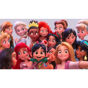 Disney Princess Collection 70*40CM (canvas) Full Round Drill Diamond Painting