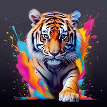 Load image into Gallery viewer, Tiger And Paint 30*30CM (canvas) Full Round Drill Diamond Painting
