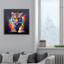 Load image into Gallery viewer, Tiger And Paint 30*30CM (canvas) Full Round Drill Diamond Painting
