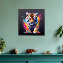 Load image into Gallery viewer, Tiger And Paint 30*30CM (canvas) Full Round Drill Diamond Painting
