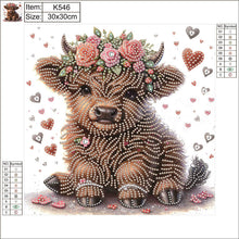 Load image into Gallery viewer, Daihua Calf 30*30CM (canvas) Partial Special-Shaped Drill Diamond Painting
