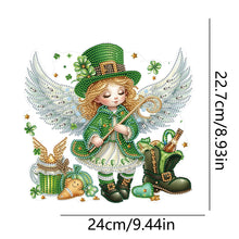 Load image into Gallery viewer, Acrylic Clover Angel Single-Sided 5D DIY Diamond Painting Hanging Pendant
