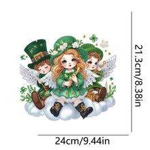 Load image into Gallery viewer, Acrylic Clover Angel Single-Sided 5D DIY Diamond Painting Hanging Pendant
