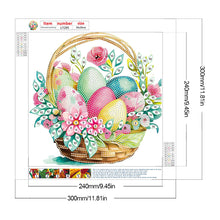 Load image into Gallery viewer, Basket Bouquet With Easter Eggs 30*30CM (canvas) Partial Special-Shaped Drill Diamond Painting
