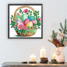 Load image into Gallery viewer, Basket Bouquet With Easter Eggs 30*30CM (canvas) Partial Special-Shaped Drill Diamond Painting
