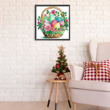 Load image into Gallery viewer, Basket Bouquet With Easter Eggs 30*30CM (canvas) Partial Special-Shaped Drill Diamond Painting
