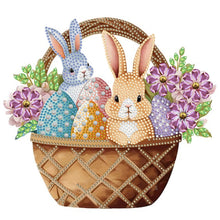 Load image into Gallery viewer, Basket Bouquet With Easter Eggs 30*30CM (canvas) Partial Special-Shaped Drill Diamond Painting
