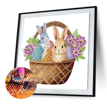 Load image into Gallery viewer, Basket Bouquet With Easter Eggs 30*30CM (canvas) Partial Special-Shaped Drill Diamond Painting
