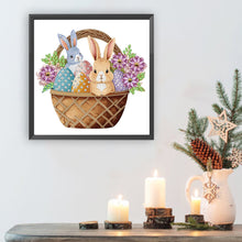 Load image into Gallery viewer, Basket Bouquet With Easter Eggs 30*30CM (canvas) Partial Special-Shaped Drill Diamond Painting
