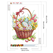 Load image into Gallery viewer, Basket Bouquet With Easter Eggs 30*40CM (canvas) Partial Special-Shaped Drill Diamond Painting
