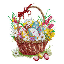 Load image into Gallery viewer, Basket Bouquet With Easter Eggs 30*40CM (canvas) Partial Special-Shaped Drill Diamond Painting
