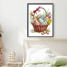 Load image into Gallery viewer, Basket Bouquet With Easter Eggs 30*40CM (canvas) Partial Special-Shaped Drill Diamond Painting
