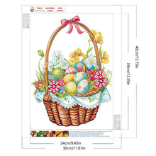 Load image into Gallery viewer, Basket Bouquet With Easter Eggs 30*40CM (canvas) Partial Special-Shaped Drill Diamond Painting
