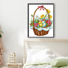 Load image into Gallery viewer, Basket Bouquet With Easter Eggs 30*40CM (canvas) Partial Special-Shaped Drill Diamond Painting
