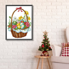 Load image into Gallery viewer, Basket Bouquet With Easter Eggs 30*40CM (canvas) Partial Special-Shaped Drill Diamond Painting
