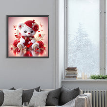 Load image into Gallery viewer, Love Rose Little White Bear 30*30CM (canvas) Full Round Drill Diamond Painting
