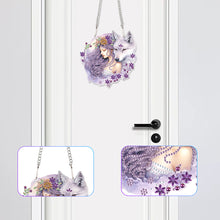 Load image into Gallery viewer, Acrylic Girl and Fox Single-Sided 5D DIY Diamond Painting Hanging Pendant
