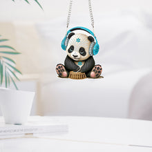 Load image into Gallery viewer, Acrylic Earphone Panda Single-Sided 5D DIY Diamond Painting Hanging Pendant
