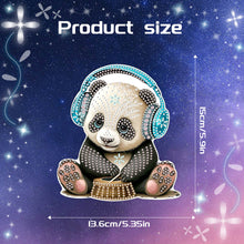 Load image into Gallery viewer, Acrylic Earphone Panda Single-Sided 5D DIY Diamond Painting Hanging Pendant
