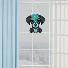 Load image into Gallery viewer, Acrylic Dog Single-Sided Diamond Painting Hanging Pendant for Home Wall Decor
