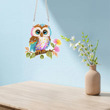 Load image into Gallery viewer, Acrylic Owl Single-Sided Diamond Painting Hanging Pendant for Home Wall Decor
