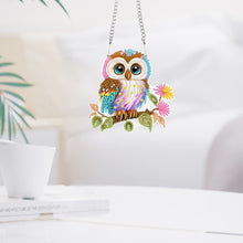 Load image into Gallery viewer, Acrylic Owl Single-Sided Diamond Painting Hanging Pendant for Home Wall Decor
