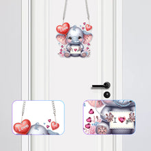 Load image into Gallery viewer, Acrylic Heart Elephant Single-Sided 5D DIY Diamond Painting Hanging Pendant
