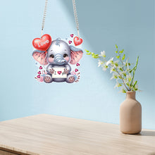 Load image into Gallery viewer, Acrylic Heart Elephant Single-Sided 5D DIY Diamond Painting Hanging Pendant
