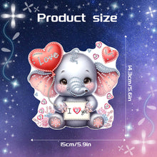 Load image into Gallery viewer, Acrylic Heart Elephant Single-Sided 5D DIY Diamond Painting Hanging Pendant
